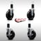 Service Caster 5'' SS Soft Rubber Wheel Swivel 1-5/8'' Expanding Stem Caster Set 2 Brakes, 4PK SCC-SSEX20S514-SRS-2-TLB-2-158 - alternate 3